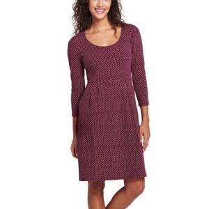 Lands end scoop neck pop over dress 3/4 sleeve- xs